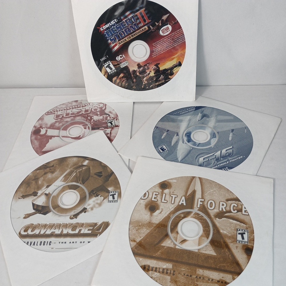 Lot Of 5 Desert Storm II Delta Force Discs Only PC Games